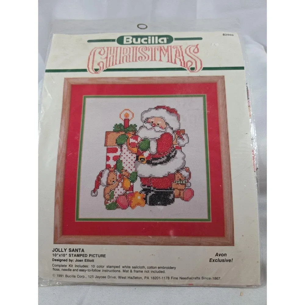 Bucilla Avon Jolly Santa  10x10